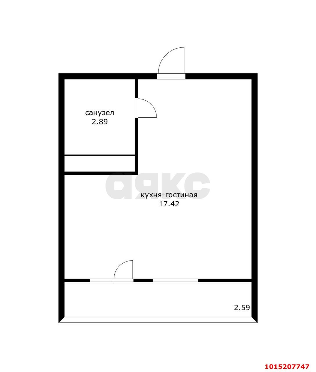 Фото №12: Студия 22 м² - Краснодар, мкр. Прикубанский внутригородской округ, ул. им. Сорока А.М., 5