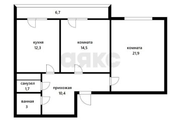 Фото №2: 2-комнатная квартира 72 м² - Краснодар, мкр. жилой комплекс Ставропольский, ул. Селезнёва, 4/13к1