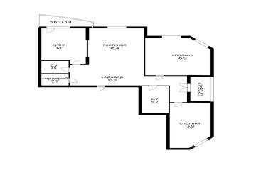 Фото №3: 3-комнатная квартира 81 м² - Краснодар, мкр. жилой комплекс Зеленодар, ул. Садовое Кольцо, 13