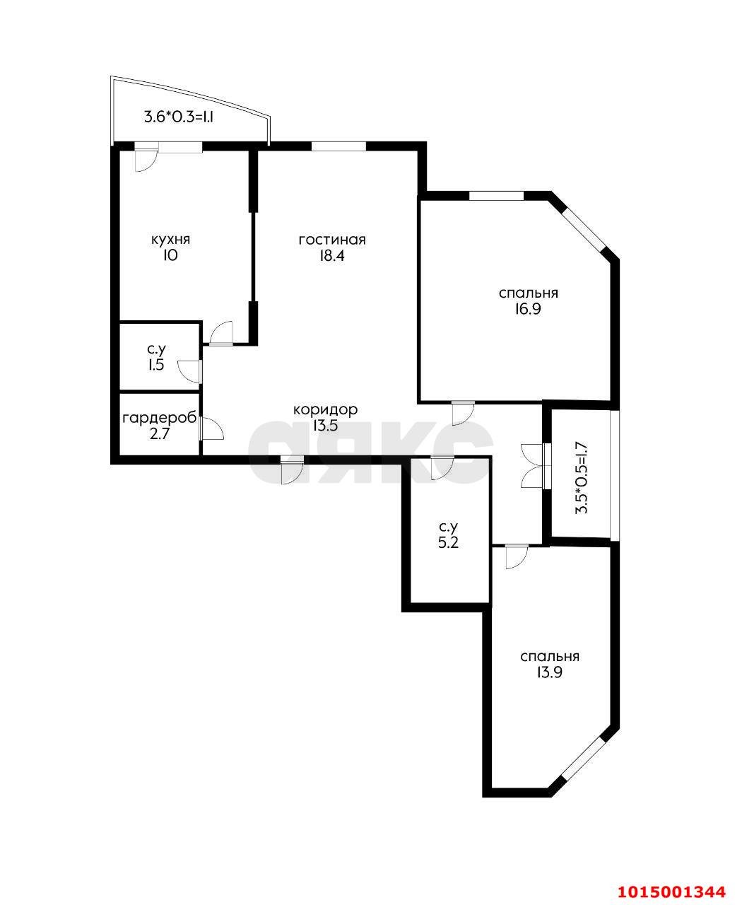 Фото №3: 3-комнатная квартира 81 м² - Краснодар, жилой комплекс Зеленодар, ул. Садовое Кольцо, 13