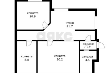 Фото №1: 3-комнатная квартира 68 м² - Яблоновский, ул. Железнодорожная, 17/1