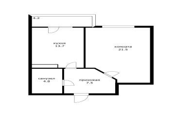 Фото №3: 1-комнатная квартира 51 м² - Краснодар, мкр. Фестивальный, пр-д Дальний, 9к2