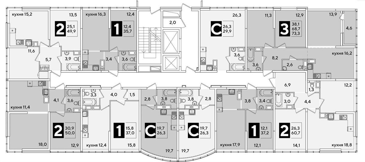 Фото №8: 2-комнатная квартира 60 м² - Краснодар, жилой комплекс Самолёт-6
