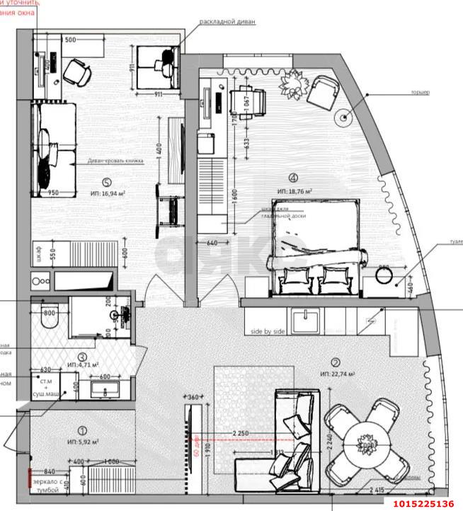 Фото №18: 2-комнатная квартира 69 м² - Краснодар, жилой комплекс Маршал, ул. Гаражная, 87к1