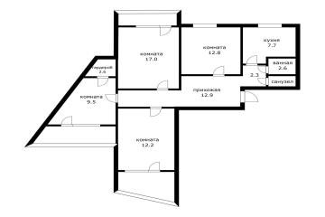 Фото №3: 4-комнатная квартира 95 м² - Краснодар, мкр. Завод Измерительных Приборов, ул. имени 40-летия Победы, 43