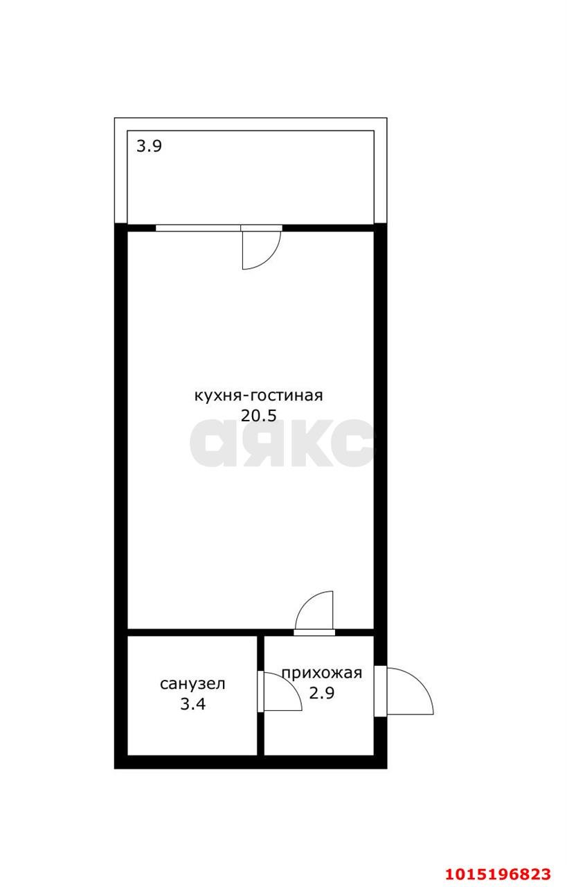 Фото №9: Студия 30 м² - Краснодар, жилой комплекс Самолёт-2, ул. Западный Обход, 57