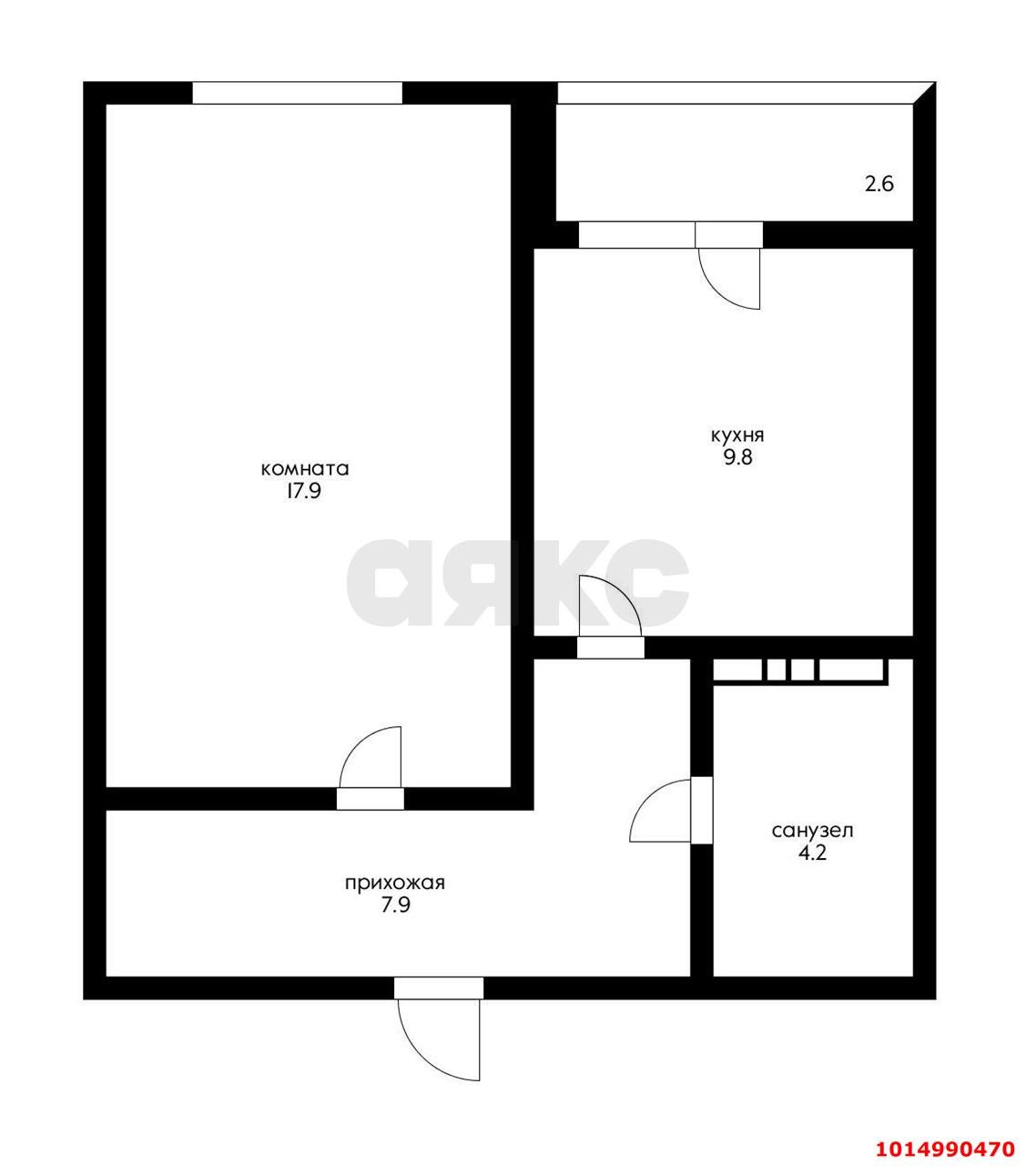 Фото №6: 1-комнатная квартира 43 м² - Краснодар, Пашковский, ул. Криничная, 128к1