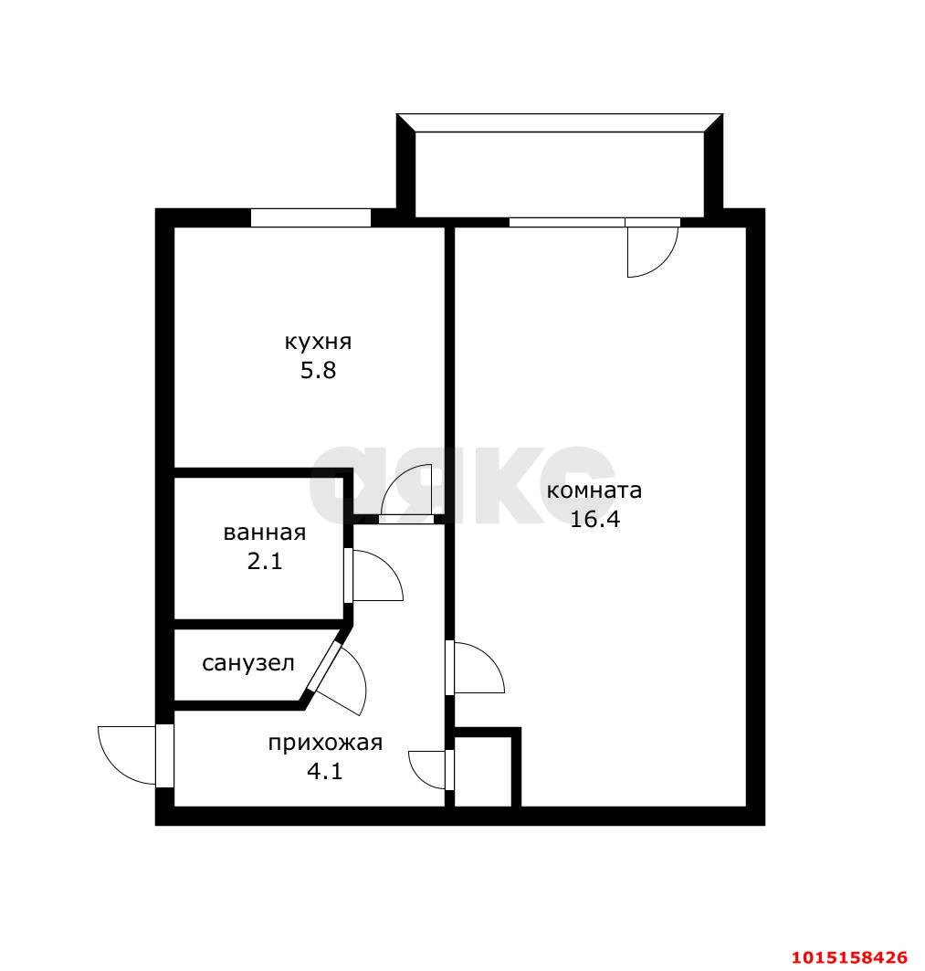 Фото №11: 1-комнатная квартира 30 м² - Краснодар, Фестивальный, ул. имени Тургенева, 158