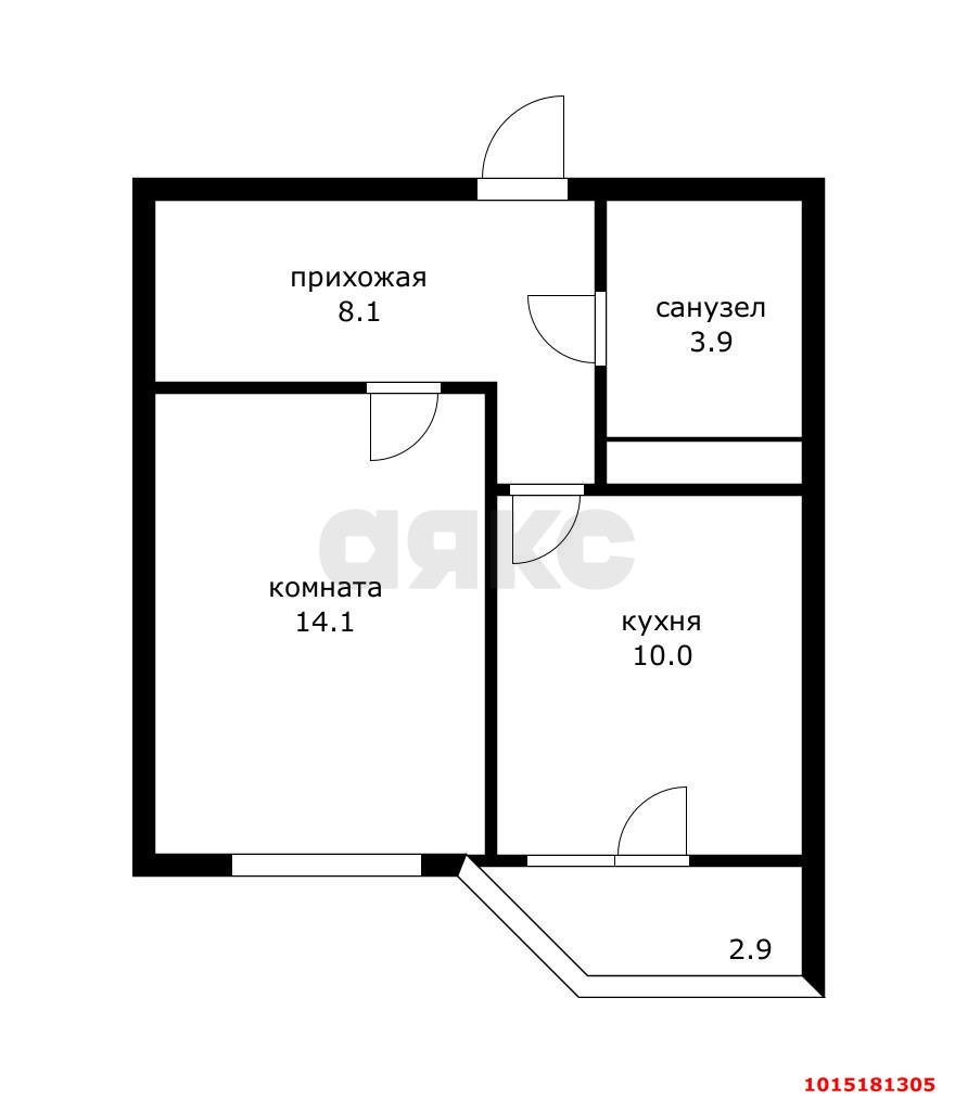 Фото №12: 1-комнатная квартира 39 м² - Краснодар, ЖК Любимый Дом, ул. Московская, 133к1