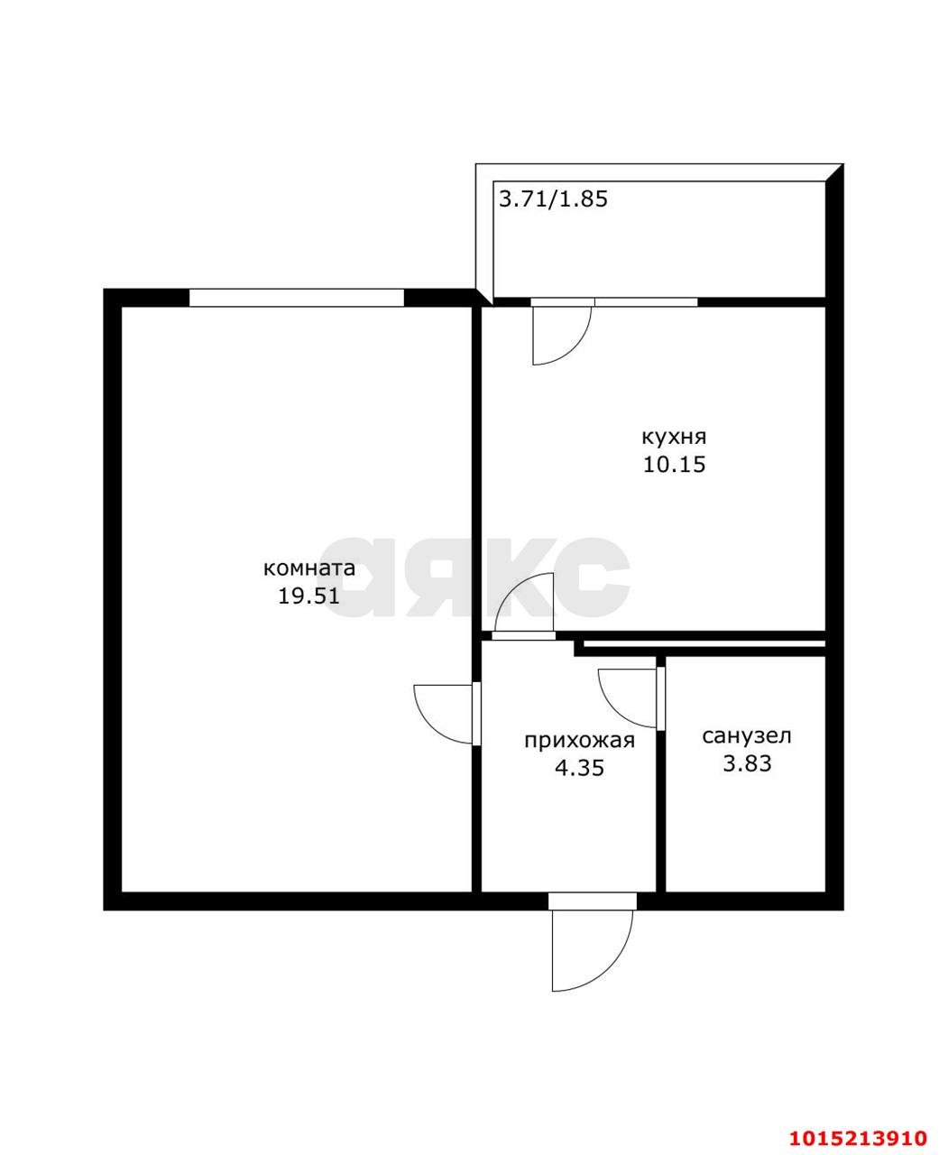 Фото №20: 1-комнатная квартира 37 м² - Краснодар, Прикубанский внутригородской округ, ул. имени 75-летия Победы, 26