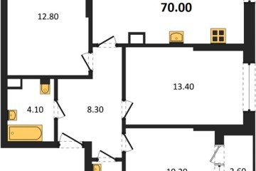 Фото №1: 3-комнатная квартира 70 м² - Краснодар, мкр. Догма Парк, ул. Марины Цветаевой, 33