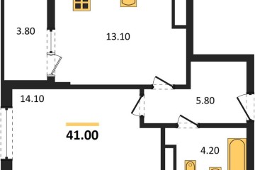Фото №1: 1-комнатная квартира 41 м² - Краснодар, мкр. Прикубанский внутригородской округ, 