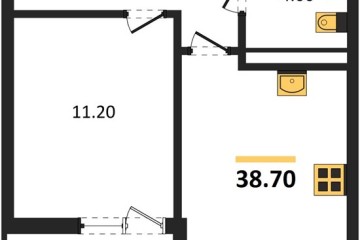 Фото №1: 1-комнатная квартира 38 м² - Краснодар, мкр. Прикубанский внутригородской округ, 