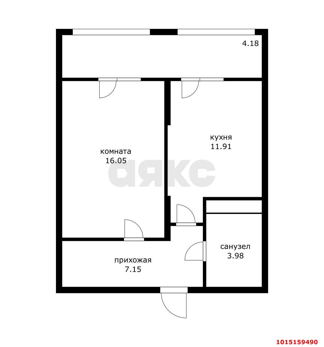 Фото №2: 1-комнатная квартира 44 м² - Знаменский, Родные Просторы, ул. Природная, 10Б