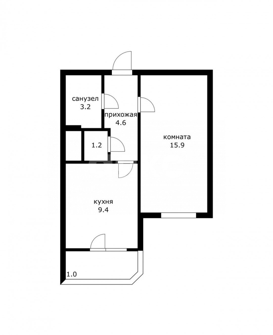 Фото №18: 1-комнатная квартира 35 м² - Домодедово, Южный, ул. Курыжова, 5