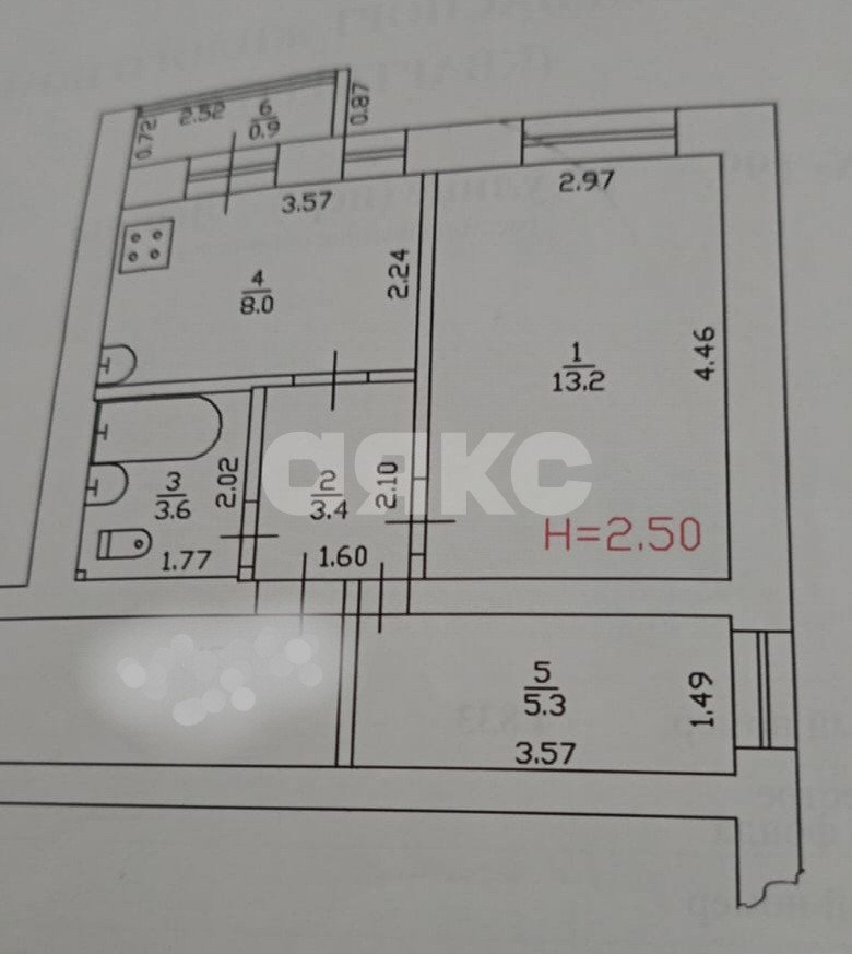 Фото №9: 2-комнатная квартира 33 м² - Горячий Ключ, Администрация, ул. Ленина, 199