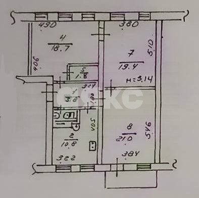 Фото №8: 3-комнатная квартира 80 м² - Мариуполь, 3-й участок, ул. Пашковского, 18