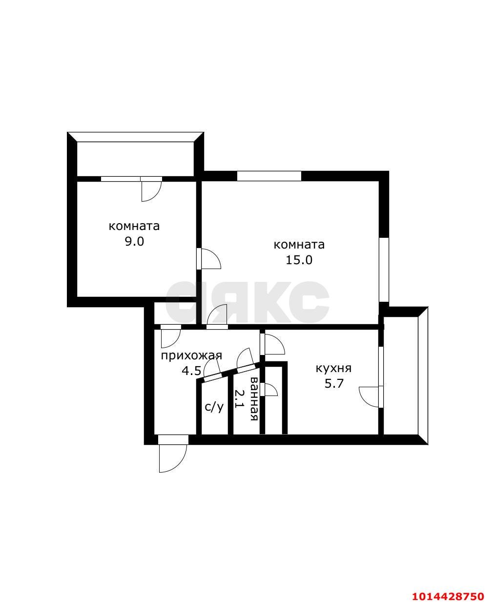 Фото №3: 2-комнатная квартира 42 м² - Краснодар, Фестивальный, ул. имени Дзержинского, 103