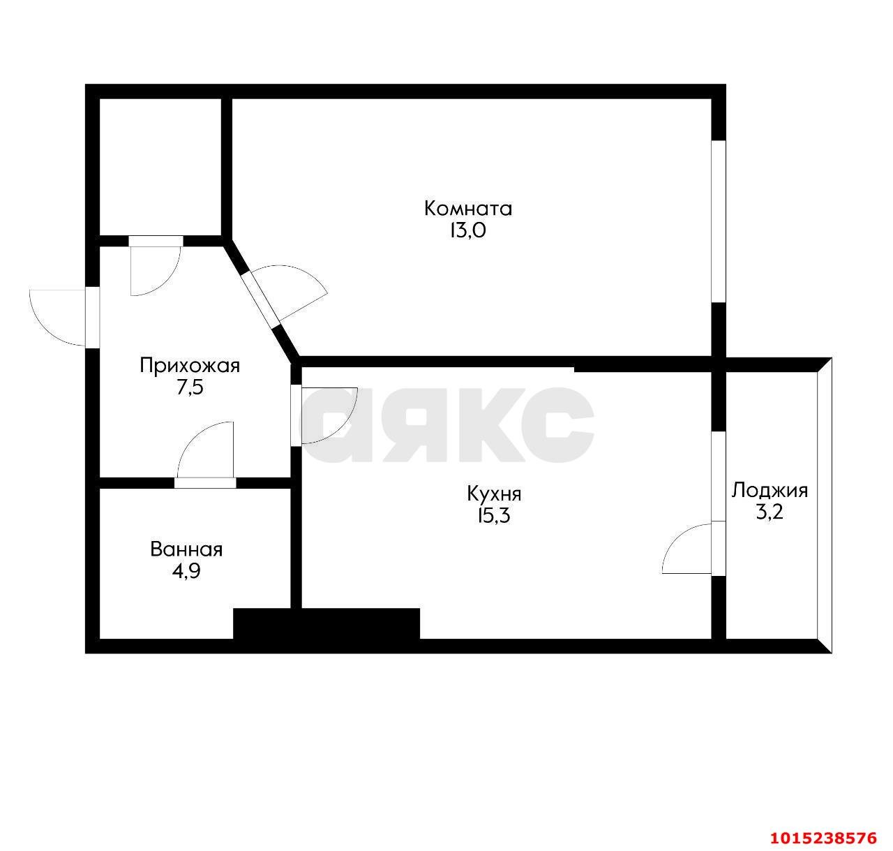 Фото №10: 1-комнатная квартира 45 м² - Краснодар, Музыкальный, ул. имени Сергея Есенина, 108/2