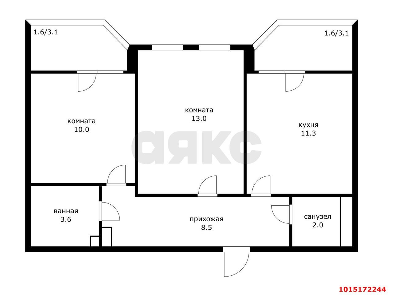 Фото №14: 2-комнатная квартира 47 м² - Краснодар, жилой комплекс Спортивная Деревня, ул. имени Генерала Корнилова, 14