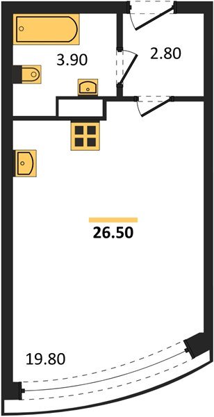 Фото №1: Студия 26 м² - Краснодар, жилой комплекс Самолёт-6