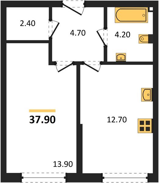 Фото №1: 1-комнатная квартира 37 м² - Краснодар, Догма Парк, мкр. Прикубанский внутригородской округ