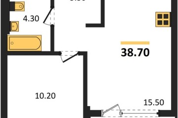 Фото №1: 1-комнатная квартира 38 м² - Краснодар, мкр. жилой комплекс Самолёт-7, 