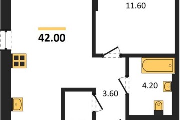 Фото №1: 1-комнатная квартира 42 м² - Краснодар, мкр. жилой комплекс Самолёт-7, 