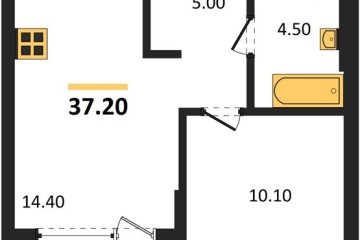 Фото №1: 1-комнатная квартира 37 м² - Краснодар, мкр. жилой комплекс Самолёт-7, 