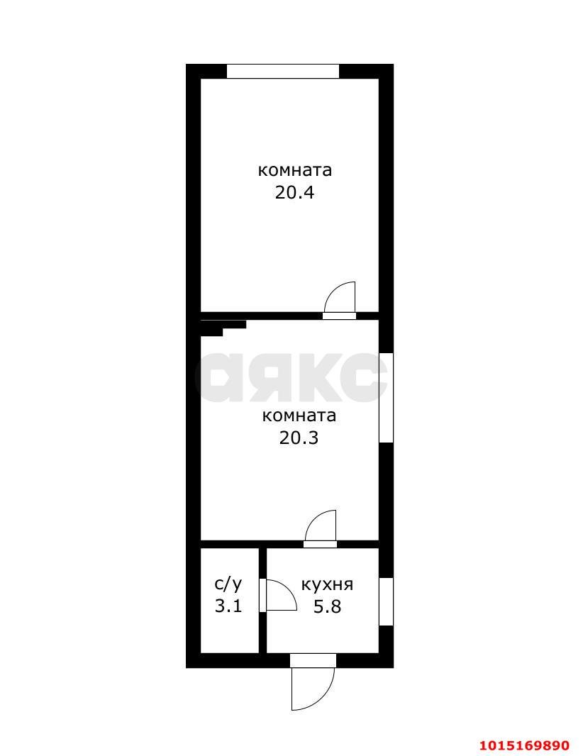 Фото №12: 2-комнатная квартира 49 м² - Краснодар, Центральный, ул. имени Максима Горького, 79