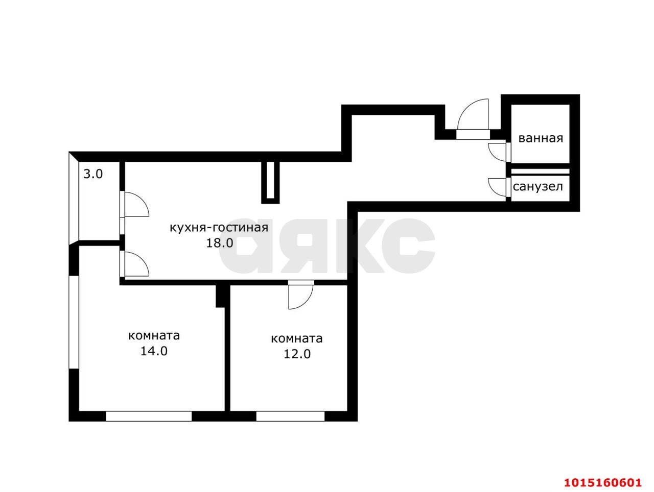 Фото №10: 2-комнатная квартира 68 м² - Краснодар, ЖК Губернский, ул. имени Героя Георгия Бочарникова, 12