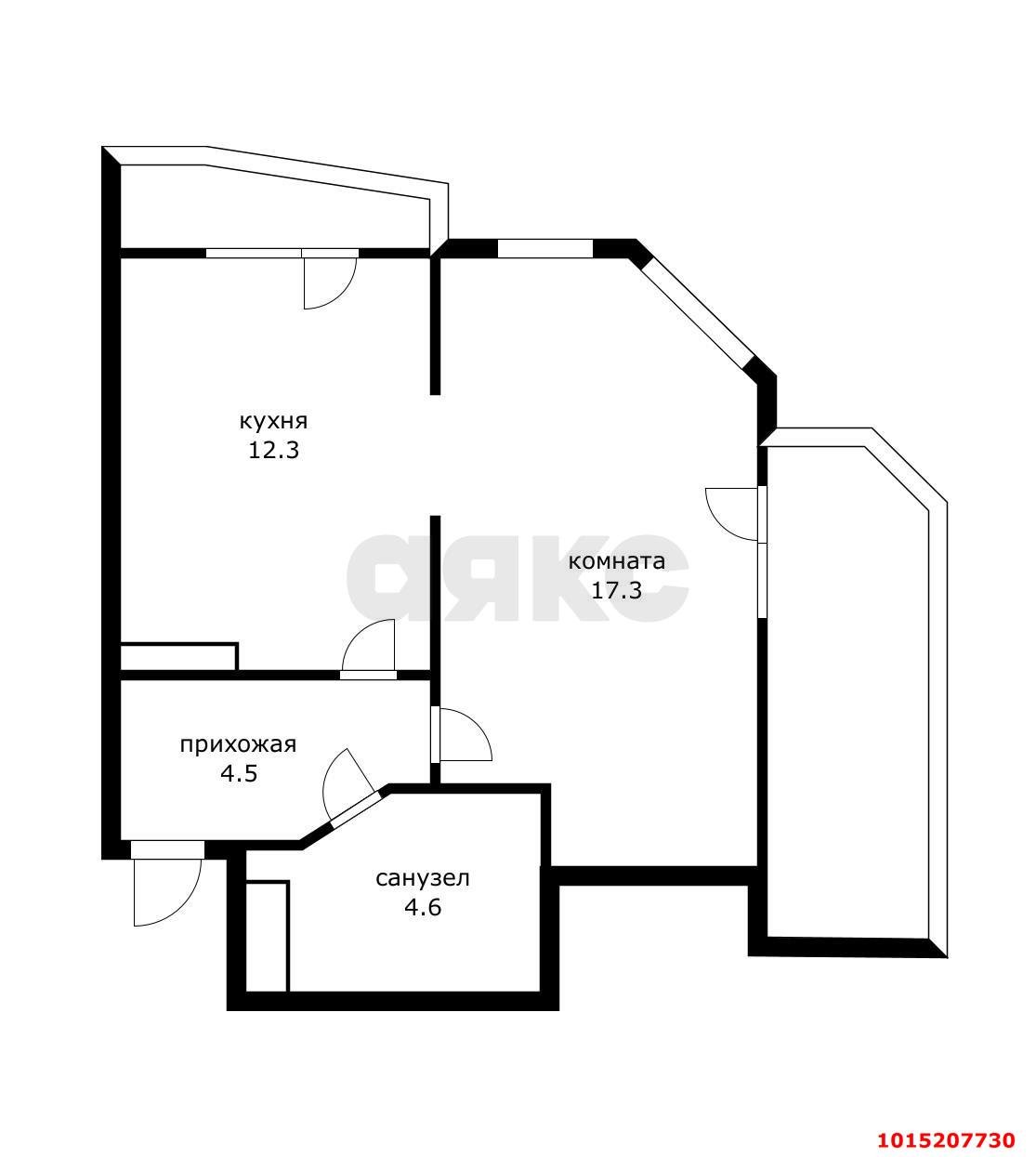 Фото №9: 1-комнатная квартира 45 м² - Краснодар, жилой комплекс Зеленодар, ул. Садовое Кольцо, 3