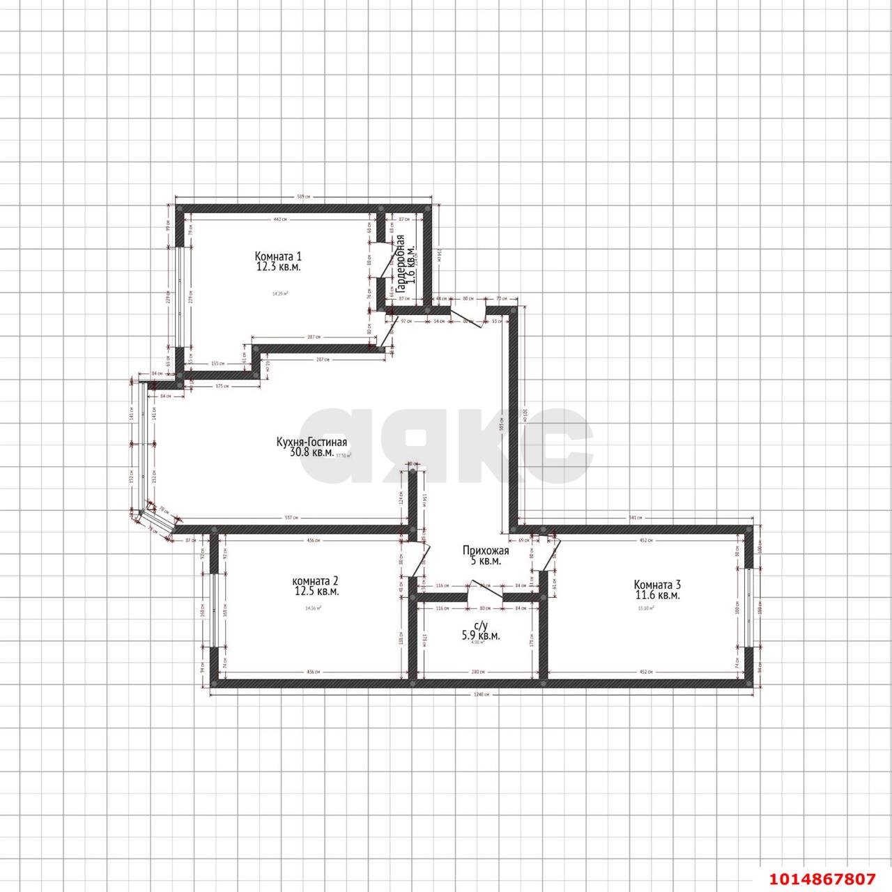 Фото №15: 3-комнатная квартира 80 м² - Краснодар, жилой комплекс Симфония, ул. Российская, 74к2