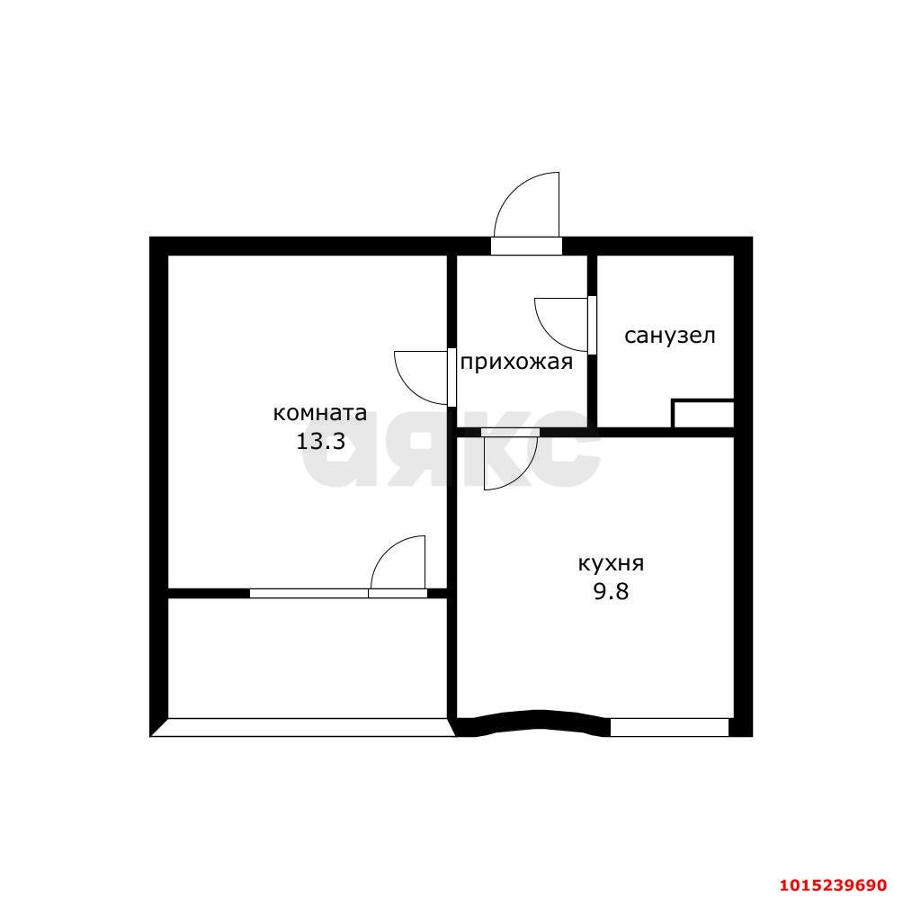 Фото №13: 1-комнатная квартира 34 м² - Краснодар, ЖК Барселона, ул. имени 40-летия Победы, 97