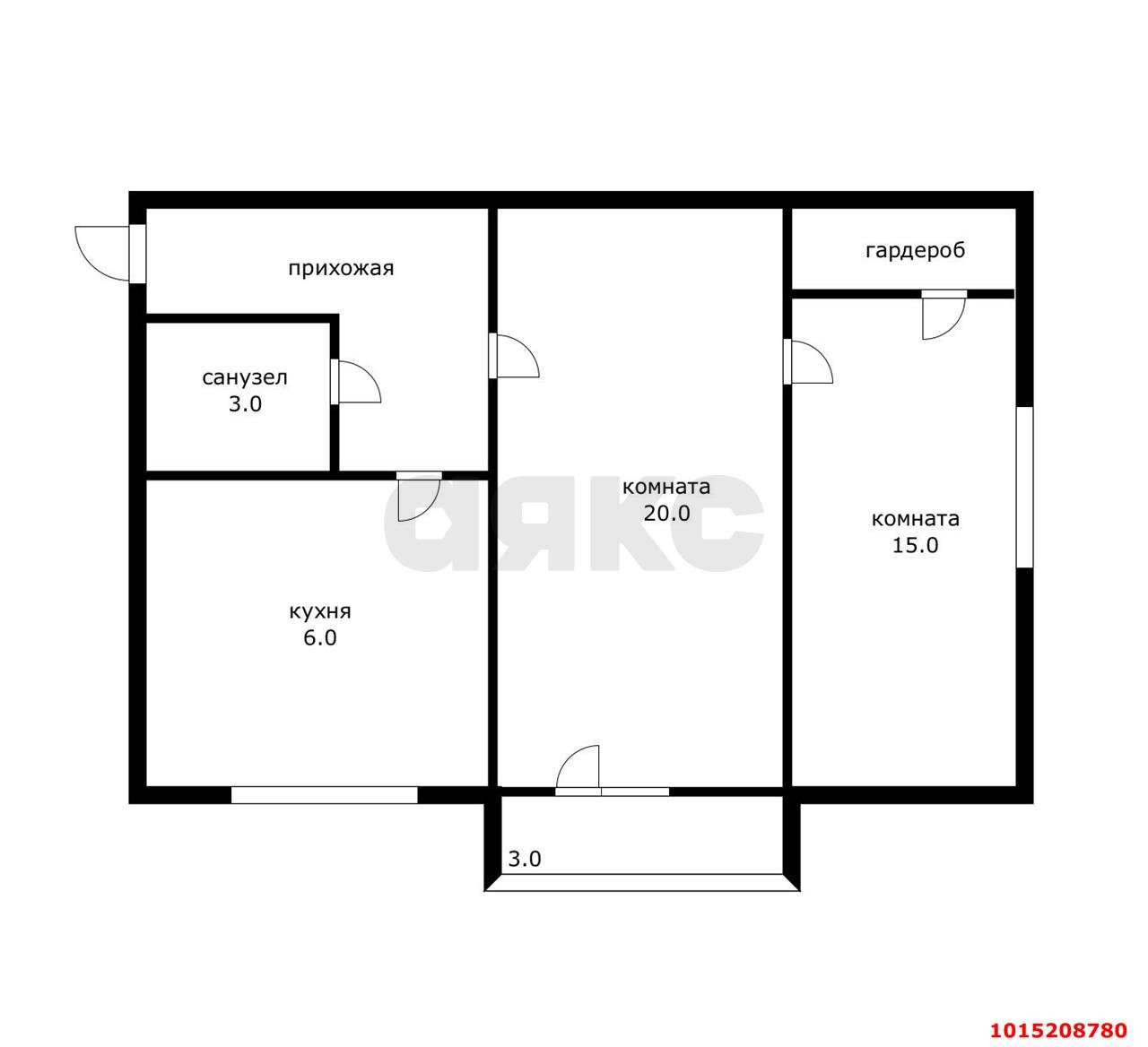Фото №15: 2-комнатная квартира 48 м² - Берёзовый, Витаминкомбинат, ул. Профессора Рудакова, 7