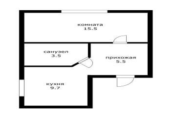 Фото №2: 1-комнатная квартира 34 м² - Ленина, снт Радуга, ул. Приозёрная, 114
