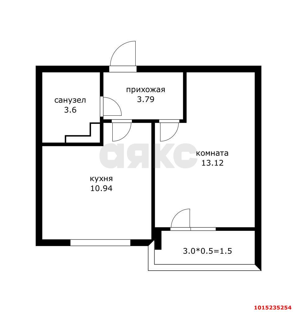 Фото №2: 1-комнатная квартира 33 м² - Краснодар, ЖК Смородина, ул. имени Владимира Жириновского, 1к1
