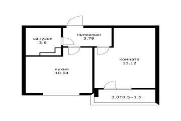 Фото №2: 1-комнатная квартира 31 м² - Краснодар, мкр. ЖК Смородина, ул. имени Владимира Жириновского, 1к1