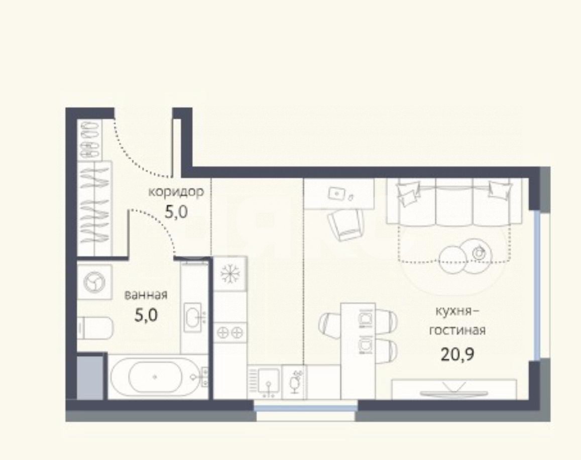 Фото №1: Студия 30 м² - Москва, ЖК Квартал Метроном, ул. Тагильская, 6/5