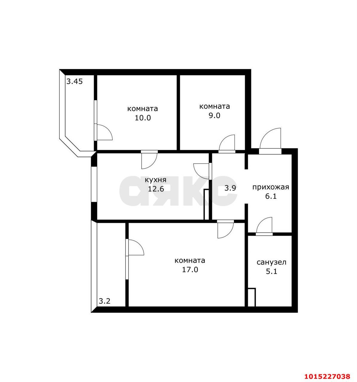 Фото №10: 3-комнатная квартира 71 м² - Краснодар, Карасунский внутригородской округ, Почтовый, мкр. жилой комплекс Дом у реки, ул. Кружевная, 6