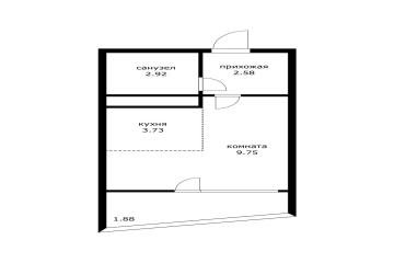 Фото №3: Студия 19 м² - Ольгинка, мкр. 3-й, 23