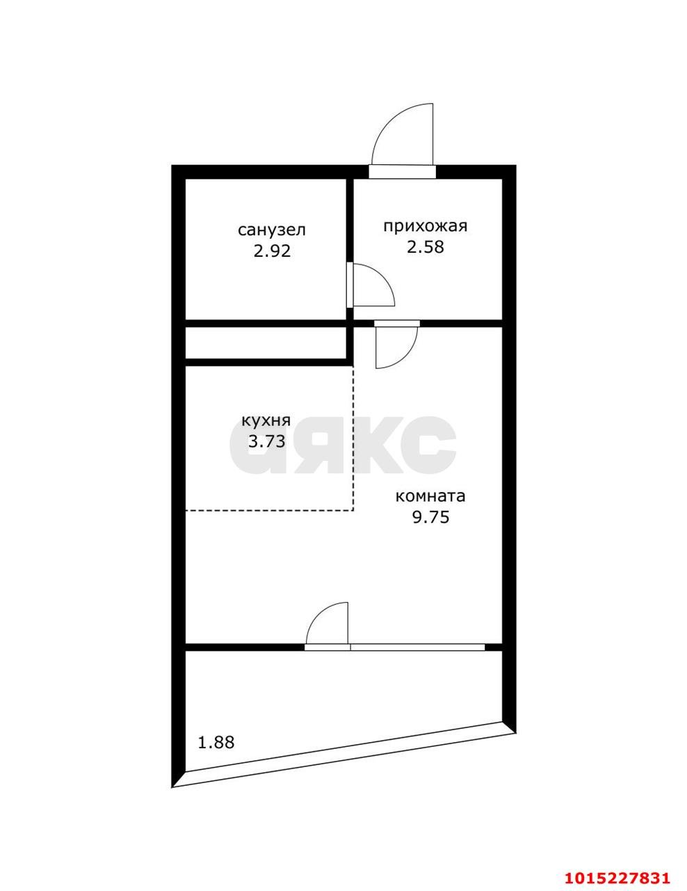 Фото №3: Студия 19 м² - Ольгинка, квартал Кабак, территория ГСК Сигнал, мкр. 3-й, 23