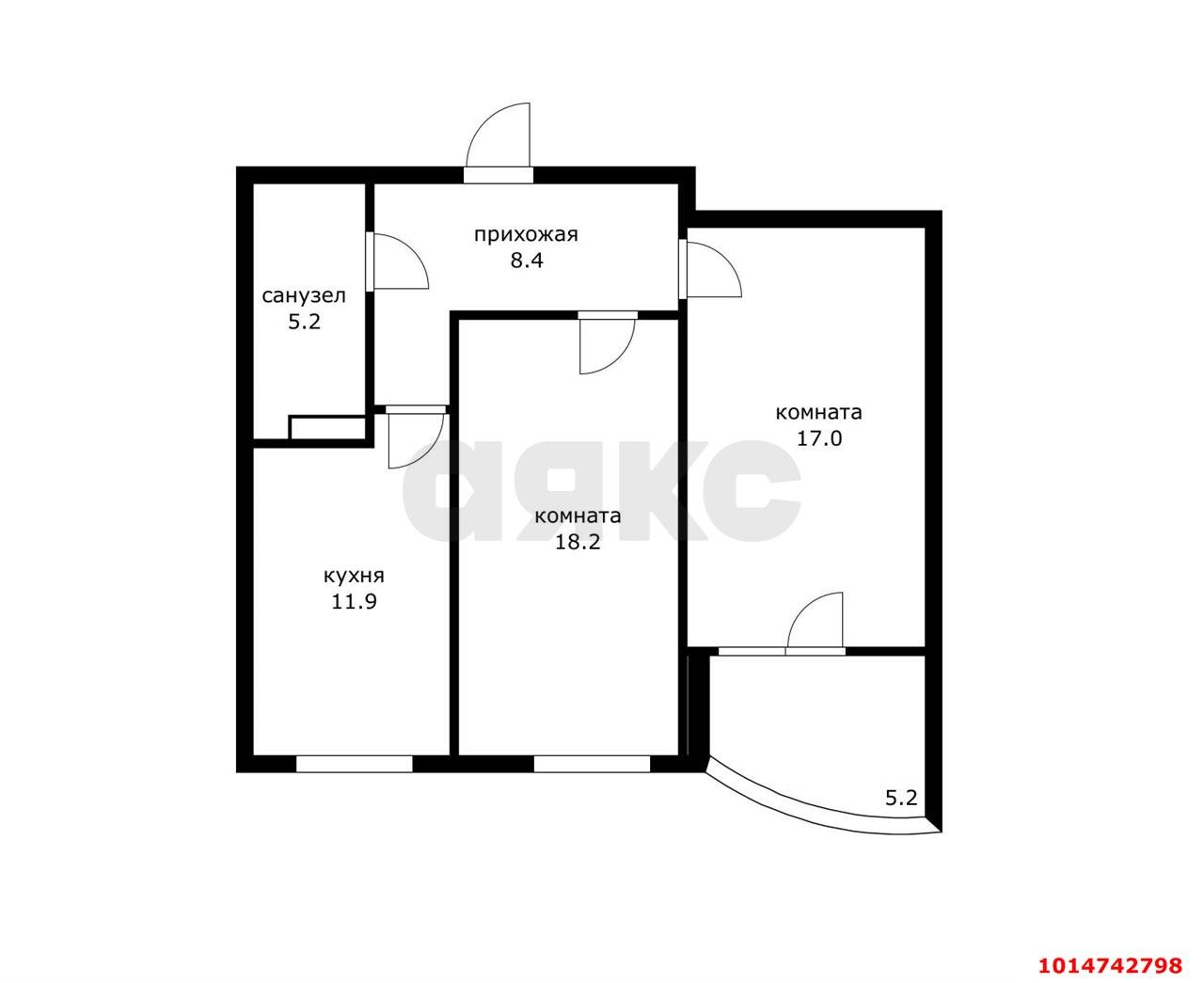 Фото №2: 2-комнатная квартира 64 м² - Краснодар, жилой комплекс Инсити-Парк, ул. Командорская, 1/3
