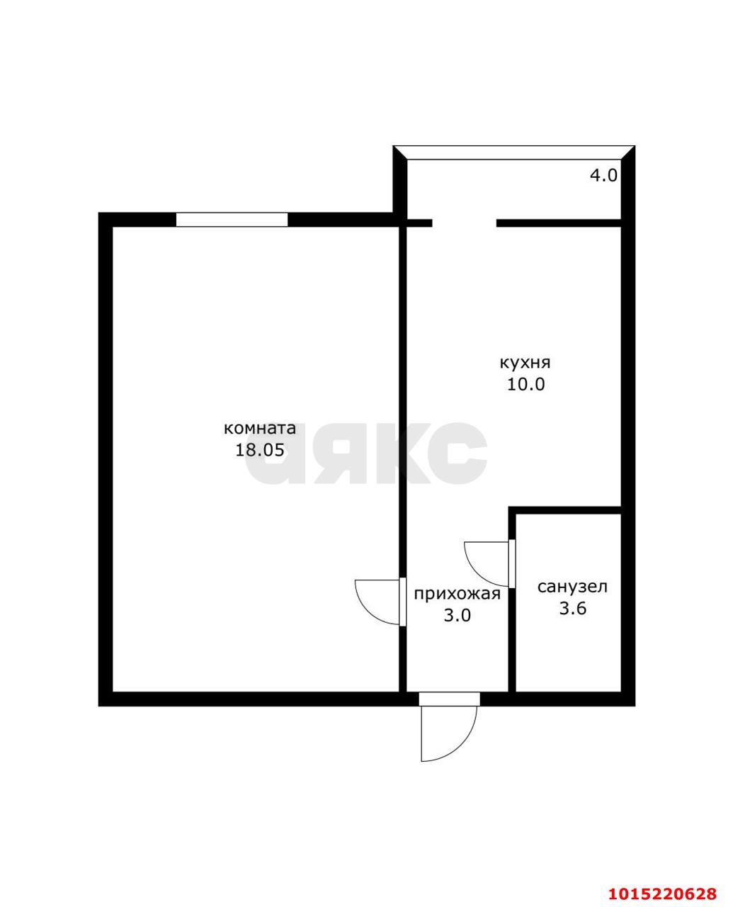 Фото №8: 1-комнатная квартира 35 м² - Краснодар, Гидростроителей, ул. Парусная, 20/2