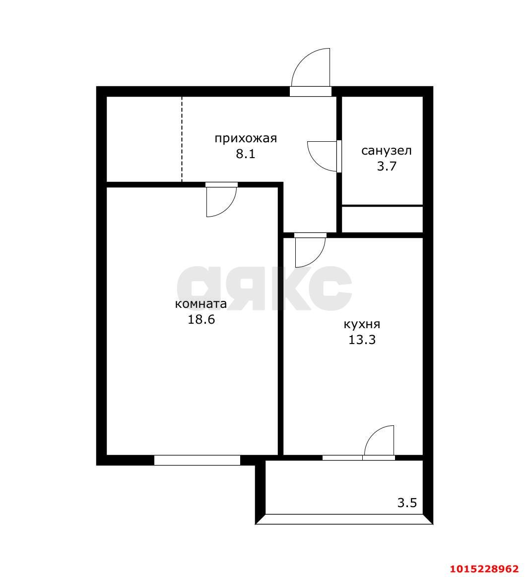 Фото №16: 1-комнатная квартира 44 м² - Краснодар, жилой комплекс Солнечный Парк, ул. имени Симиренко, 37к3