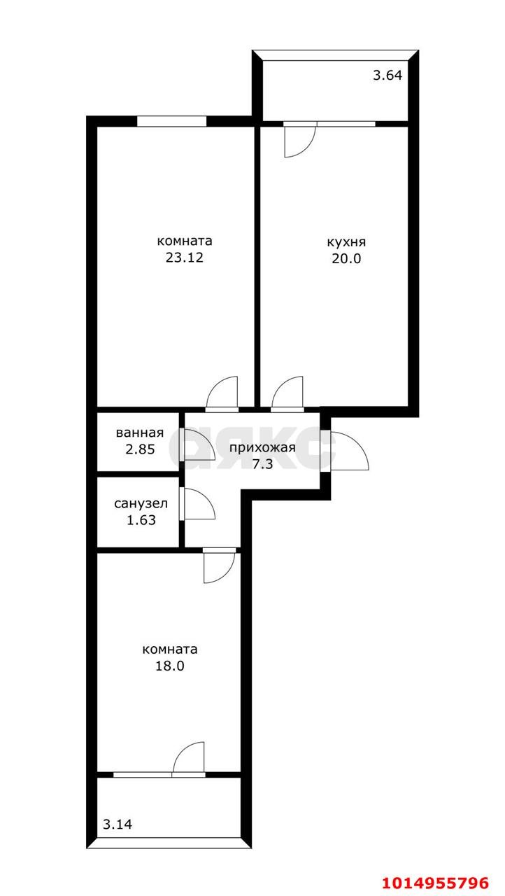 Фото №19: 2-комнатная квартира 79 м² - Краснодар, жилой комплекс Инсити-Парк, ул. Командорская, 1/2