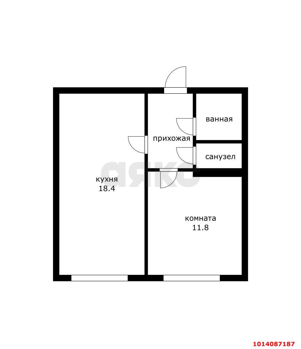 Фото №13: 1-комнатная квартира 36 м² - Краснодар, Краевая Клиническая Больница, ул. Российская, 130