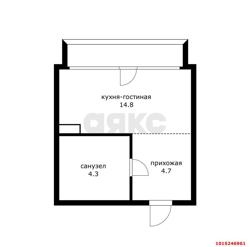Фото №15: Студия 23 м² - Краснодар, ЖК Все Свои Вип, ул. Колхозная, 5/2