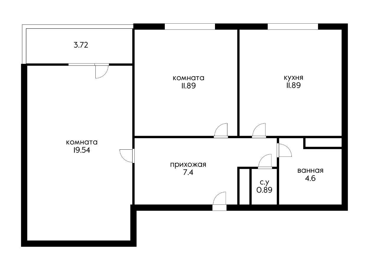 Фото №2: 2-комнатная квартира 59 м² - Краснодар, Прикубанский внутригородской округ, ж/р Восточный, ул. Героя Владислава Посадского, 22