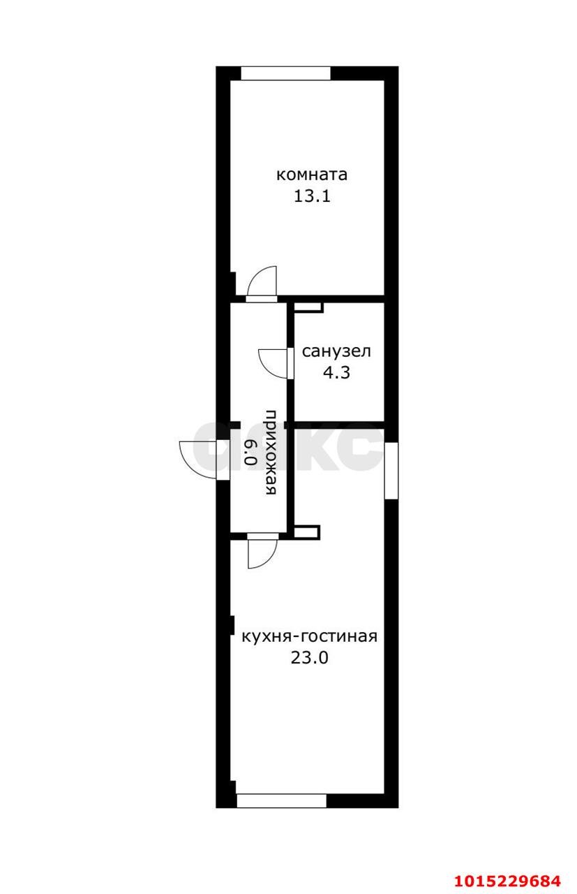 Фото №9: 1-комнатная квартира 46 м² - Краснодар, Пашковский, ул. Леонида Лаврова, 91